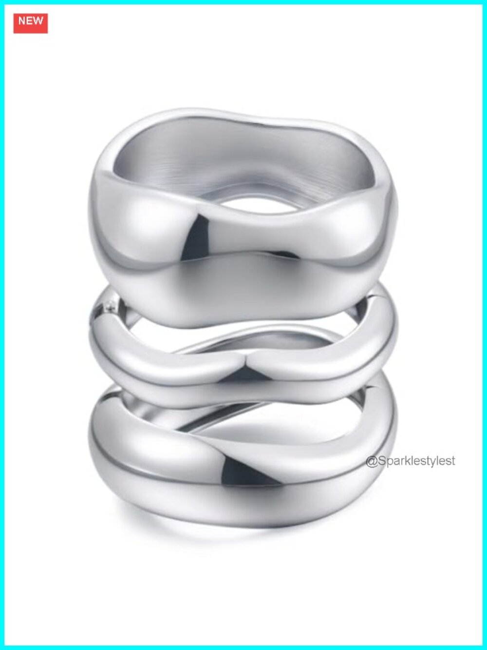 14k Gold Plated Bangle Bracelets Stackable Cuff Set for Women